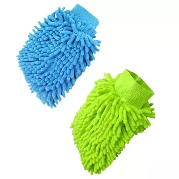 SULCMOD Car Wash Mitts Microfiber Wash Gloves Super Absorbent Car Wash Gloves for Cars (Random Color) Pack of 2