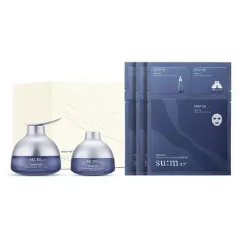 SUM37 Набор большого размера насыщенный водой гель-крем Marine Relief (Гель-крем 50мл+20мл+листовая маска 3 шт.)