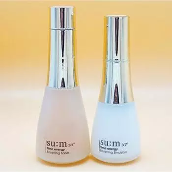SUM37 Time Energy Skin Resetting Refining Toner 160 мл + Смягчающая эмульсия 130 мл, лосьон для кожи, 1 набор