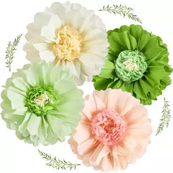 SUMBEAUTY 50 см украшение на день рождения из ткани, гигантский цветок шалфейного зеленого цвета, идеально подходит для свадьбы, бумажный цветок, подвесной цветок шалфейного зеленого цвета на день рождения розовый