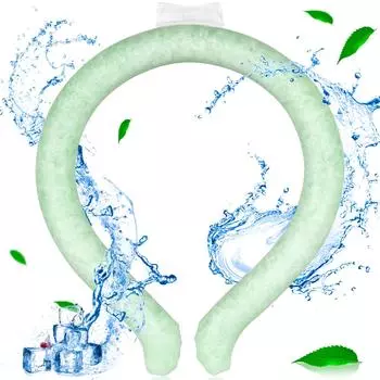 Sumeriy Cool Ice Neck Cooling Естественно замерзает ниже нуля без батареек Холодное охлаждение Тепло Тепловой удар Охладитель для шеи Светильник Кольцо, Кольцо, Долговечное, Многоразовое, светло-зеленый