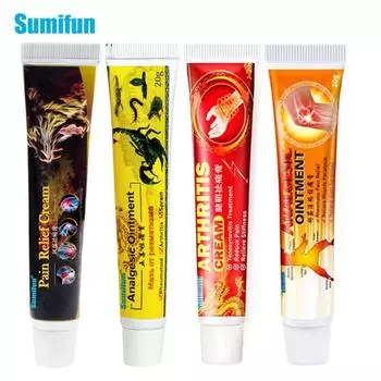 Sumifun 4 типа обезболивающего крема для лечения артрита, обезболивающая мазь, ревматоидного сустава, коленного сустава, спины, травяные пластыри