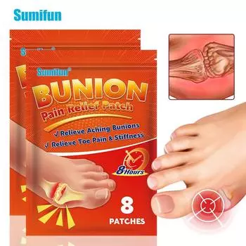Sumifun 8 Ppc/pack пластыри для пальцев ног Дальний инфракрасный мышечно-скелетный оздоровительный пластырь для облегчения боли