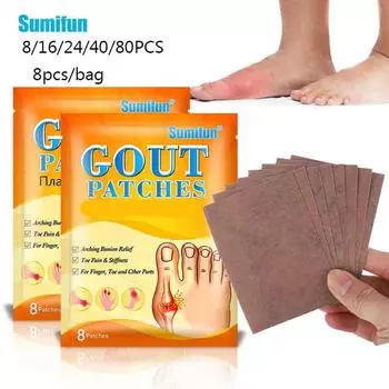 Sumifun 8 шт./пакет пластырь подагры пластырь для облегчения боли в руках и ногах 8pcs/1bag