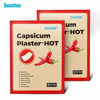 Sumifun 8 шт., перцовый обезболивающий пластырь для спины/шеи/плеч, травяной пластырь для суставов 8pcs/bag