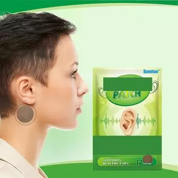 Sumifun Ear Decal снимает головные боли, высокая проницаемость, натуральное облегчение боли в ушах, здравоохранение, слуховые пластыри 12pcs/bag