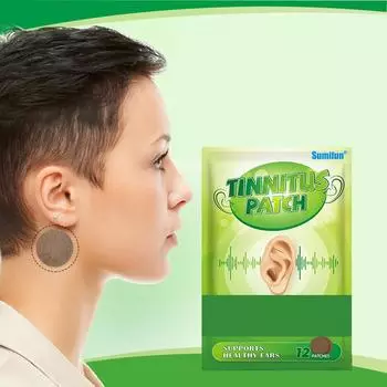 Sumifun Tinnitus наклейка на ухо снимает головную боль с высокой проницаемостью, натуральное облегчение боли в ушах, здравоохранение, патчи для слуха 12pcs/bag