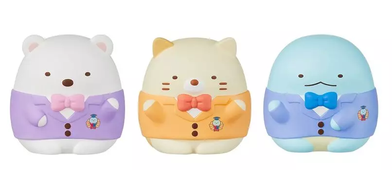 Sumikko Gurashi Friends 4 3 вида Polar Bandai Candy Toy [Ассорти (1. медведь, 4. Кот, 5. Ящерица)]
