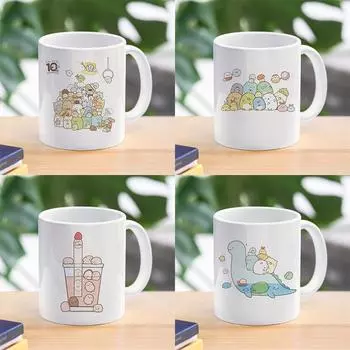 Sumikko Gurashi керамическая кружка для кофе, чая, креативный друг, подарок на Новый год, посуда для напитков, чашка с героями мультфильмов, 300 мл, кружка для питья воды на день рождения 1