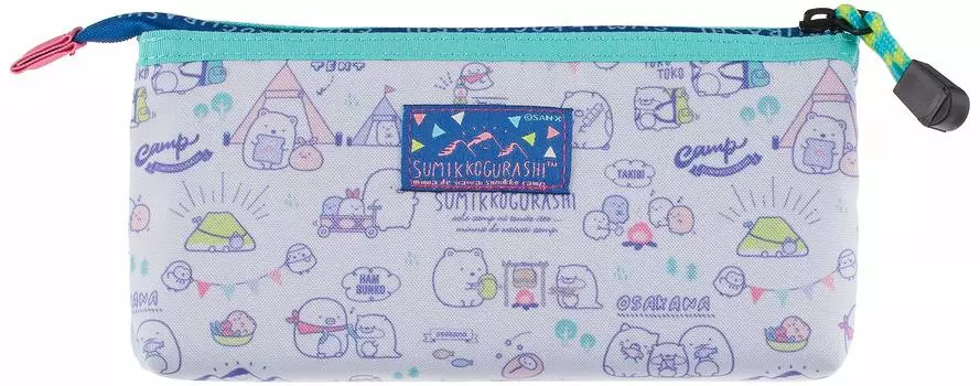 Sumikko Gurashi Otter and Sumikko Camp Three Pocket Pen Pouch PY83101