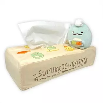 Сумикко Гураши Панкёсицу с милым талисманом Крышка коробки с салфетками на разделочной доске Ящерица Белый медведь 25 см Милый талисман Официальные товары Приблизительно. (Ящерица)