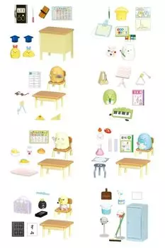 Сумикко Гураши Вакуваку Начальная школа Сумикко 1 КОРОБКА В 115 x Ш 70 x Г 50 мм Изготовлен из ПВХ, переработанный San-X, прибл.