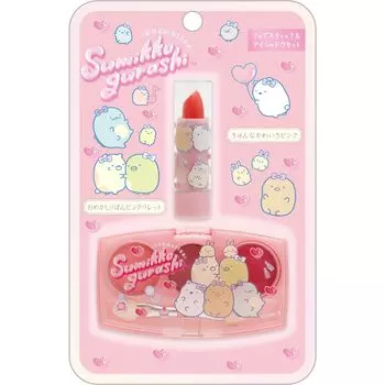 Sumikkogurashi Lipstick Eyeshadow Set Pink FE41201 San-X & H150W95mm