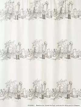 Suminoe Кружево 100 x 198 Disney Винни Пух 1 M1103 Шторы, Белые, см, Секрет, Стираемые, Панель, белый