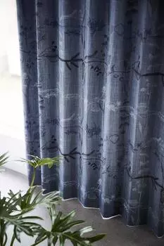 Suminoe Sanayaoli Blue 100 x 135 1 J1007 Curtains, cm, Drape, Panel, синий