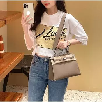 Сумка 19+22+25+28+30 одно плечо подмышкой ладонь узор кожа широкий плечевой ремень сумка с сумочкой Length 76 x Width 3.5cm