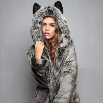 СУМКА 2023, модное зимнее плюшевое пальто, свободное женское пальто, элегантная женская осенне-зимняя куртка на подкладке, женский зимний топ, утолщенное женское пальто S серый