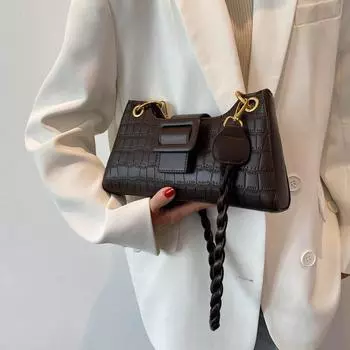 Сумка 2023, новая женская сумка, модная сумка на одно плечо, сумка через плечо с каменным узором, сумка через плечо 28x6x14cm