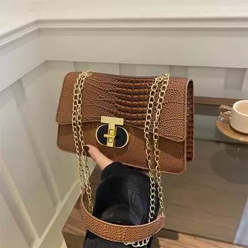 Сумка 2024 года, новая популярная женская сумка, текстура, маленькая квадратная сумка, повседневная, темпераментная, плечевая, большая сумка, сумка-мессенджер для женщин чёрный