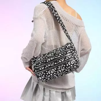 Сумка 2024 года, новая простая и модная сумка из ткани, женская сумка-мессенджер, сумка через плечо, повседневная персонализированная квадратная сумка, большая сумка подмышкой чёрный