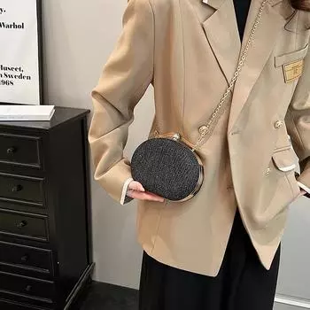 Сумка 2024 года, новая сумка через плечо, европейская и американская мода, яркие звезды, интернет-знаменитости, женщины, цепочка, коробка, сумка, прилив золотой