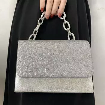 Сумка 2024 года популярная сумка для ужина премиум пайетки женская интернет знаменитости вечерняя свадебная клатч сумка-мессенджер цепочка 20*14*6