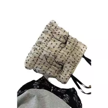 Сумка 2024 Love Letter Velvet Tote Большая вместимость Универсальная повседневная сумка через плечо с бантом и плиссировкой белый