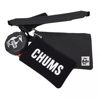Сумка 3P наплечная сумка из нейлона [Chums] мужская черная/угольная