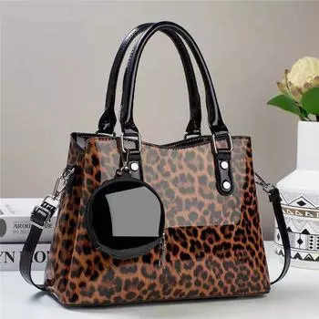 Сумка All-in-one женская новая ретро-сумка с леопардовым принтом Niche All-in-one одно плечо косая сумка-трансформер текстура иностранный стиль принцесса сумка .