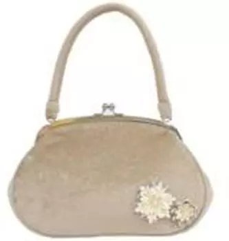 Сумка Ando Velvet с ручкой-кнопкой, подходит как для японского, так и для западного стиля, идеально подходит для выхода и бежевая женская SBC-11, украшение, носить, свадьбы,