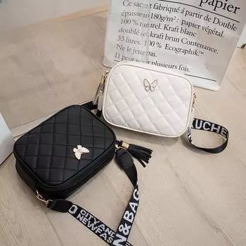 Сумка-бабочка с бриллиантами для женщин, кожаная сумка через плечо, повседневная сумка-мессенджер, клатч для телефона Dailu 18x 6x13.5cm