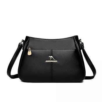 Сумка бабушки кроссбоди, сумка на одно плечо большой вместимости, женская модная сумка высокого класса, повседневная и модная сумочка чёрный