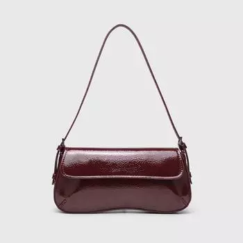 Сумка-багет из лакированной кожи, сумка подмышкой, нишевая и высококачественная сумка через плечо на одно плечо, простая и модная фиолетовый