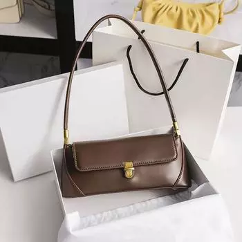 Сумка-багет из натуральной кожи для женщин, модная сумка-багет из коровьей кожи, нагрудная сумка белый