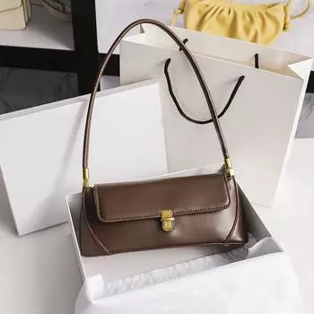 Сумка-багет из натуральной кожи для женщин, модная сумка-багет из коровьей кожи, нагрудная сумка белый