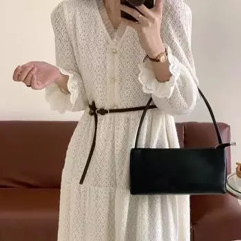 Сумка-багет подмышкой женская премиум нишевая сумка через плечо универсальная простая квадратная сумка модная женская сумка чёрный