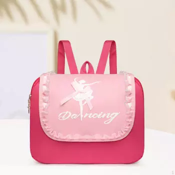 Сумка-балетка, школьный ранец, милый, с этикеткой для записей, большой емкости, для ношения на плече, для танцев красный