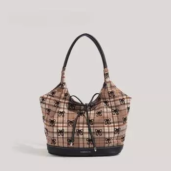 Сумка-бантик осень/зима женская модная сумка-тоут через плечо для путешественников