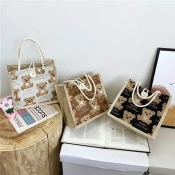 Сумка Bento Bag Student Small Fresh одно плечо льняная сумка-тоут белый