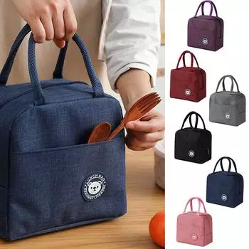 Сумка-бенто для детей и взрослых, с героями мультфильмов, для студентов, портативная, портативная, водонепроницаемая, изоляционная сумка для хранения обеда One Size фиолетовый