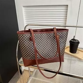 Сумка большой емкости в иностранном стиле, новая простая и модная сумка-тоут 2024 года, персонализированная повседневная сумка через плечо белый