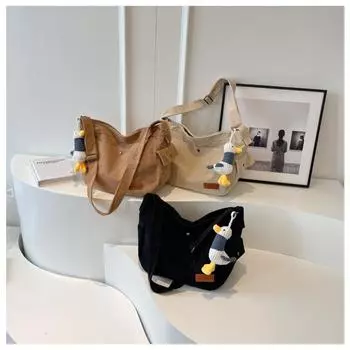 Сумка большой вместимости для женщин осенью и зимой 2023 года, новая модная вельветовая сумка через плечо на одно плечо, сумка-тоут Advanced Sensory и Diligent only bag