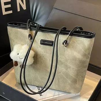 Сумка большой вместимости для женщин в 2024 году, новая модная и повседневная сумка через плечо, высококачественная большая сумка для студентов колледжа