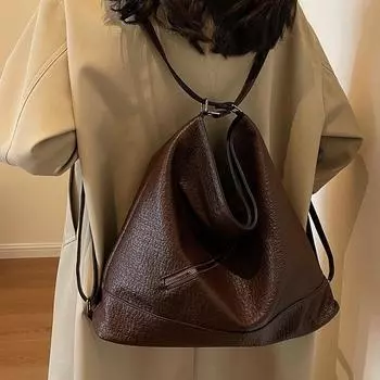 Сумка большой вместимости, новинка 2023, ретро-рюкзак, женская сумка-ведро на одно плечо, универсальный дорожный рюкзак для отдыха