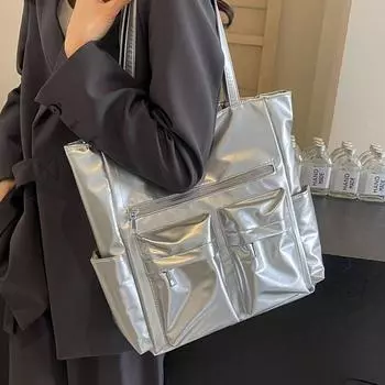 Сумка большой вместимости, новинка 2024 года, модная сумка на одно плечо для подмышек, универсальная сумка для отдыха, студенческого класса, дорожная сумка-тоут