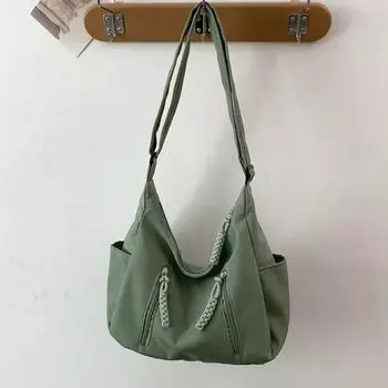 Сумка большой вместимости Повседневная сумка-тоут Модная одноплечевая сумка кроссбоди зелёный