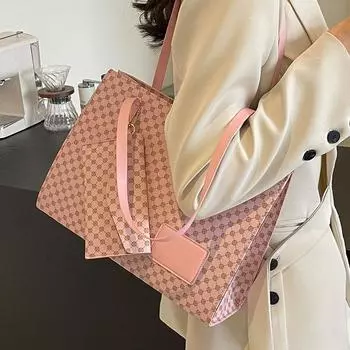 Сумка большой вместимости Premium Sense, женская, модная, через плечо, женская сумка-тоут для поездок на работу и учебу розовый