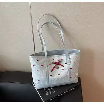 Сумка большой вместимости женская летняя универсальная новая повседневная на плечо популярная текстура сумка-тоут для поездок на работу синий