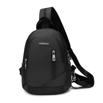 Сумка большой вместимости женская модная новая в стиле кэжуал и спорт, сумка-мессенджер нишевый легкий рюкзак чёрный
