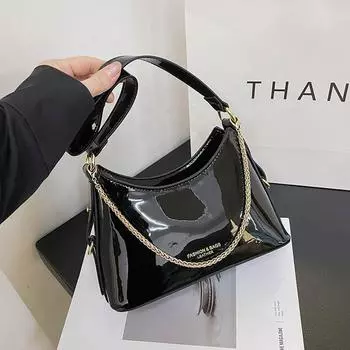 Сумка большой вместимости женская новая модная цепочка высокая ценность нишевая для поездок на работу сумка-ведро через плечо большая сумка чёрный